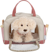 Hund mit Tasche und Pflege-Set
