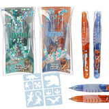 Dino World Tattoo Glitzer Gelstift