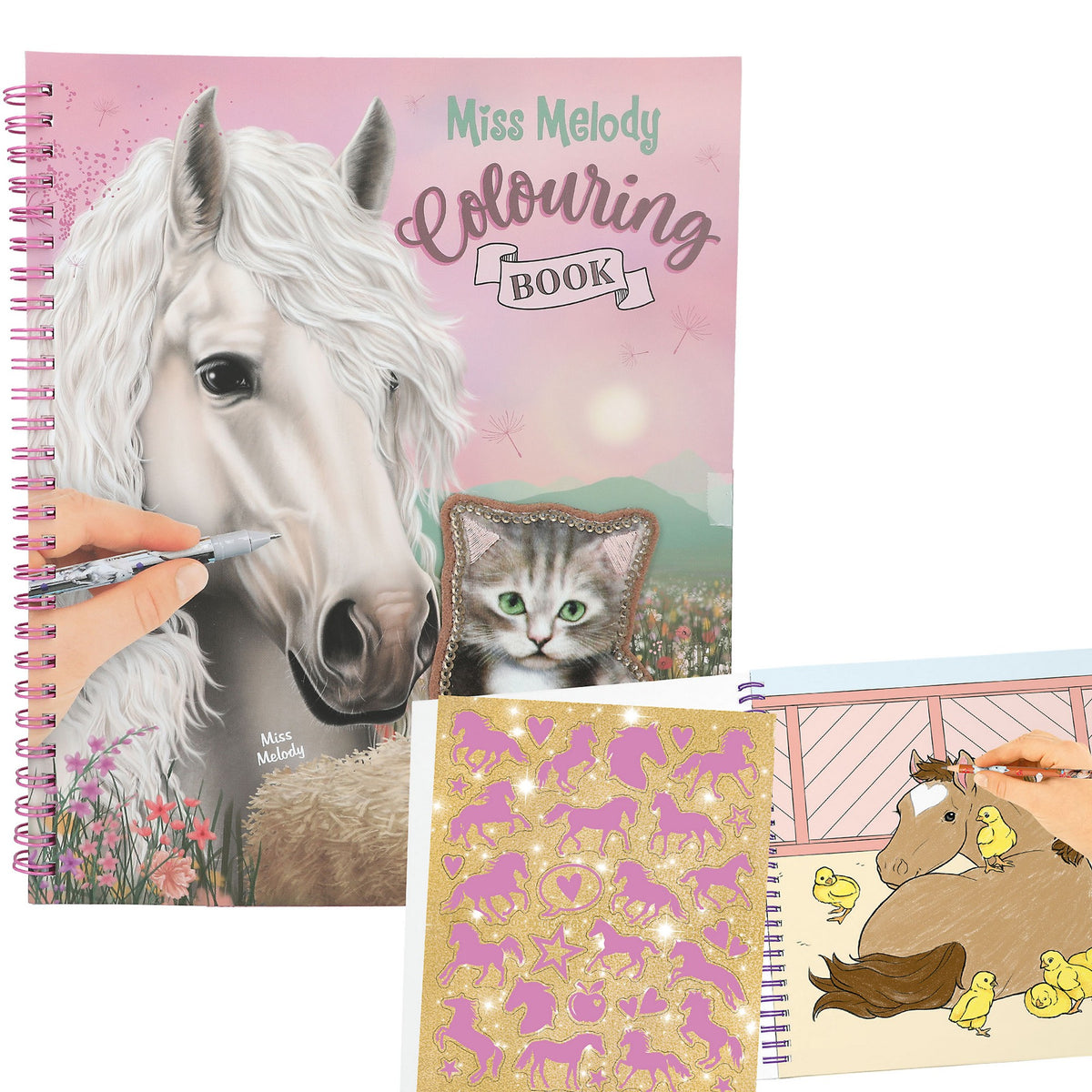 Miss Melody Malbuch mit Pailetten