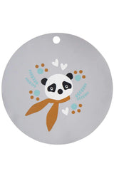 Silikon Platzset Panda Silber Grau