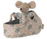 Babymaus in Tragetasche - Blau
