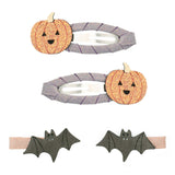 Haarclips Fledermaus & Kürbis