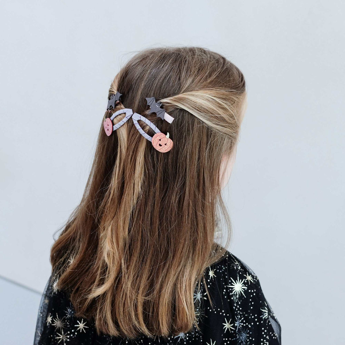 Haarclips Fledermaus & Kürbis