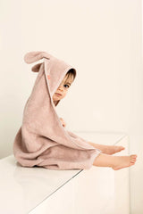 Kapuzen-Handtuch Hase Rose