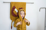 Kapuzen-Handtuch Löwe Mustard