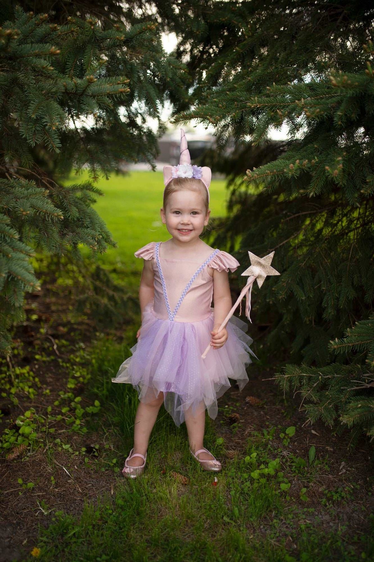 Einhorn-Kleid & Haarreif 5-6 Jahre
