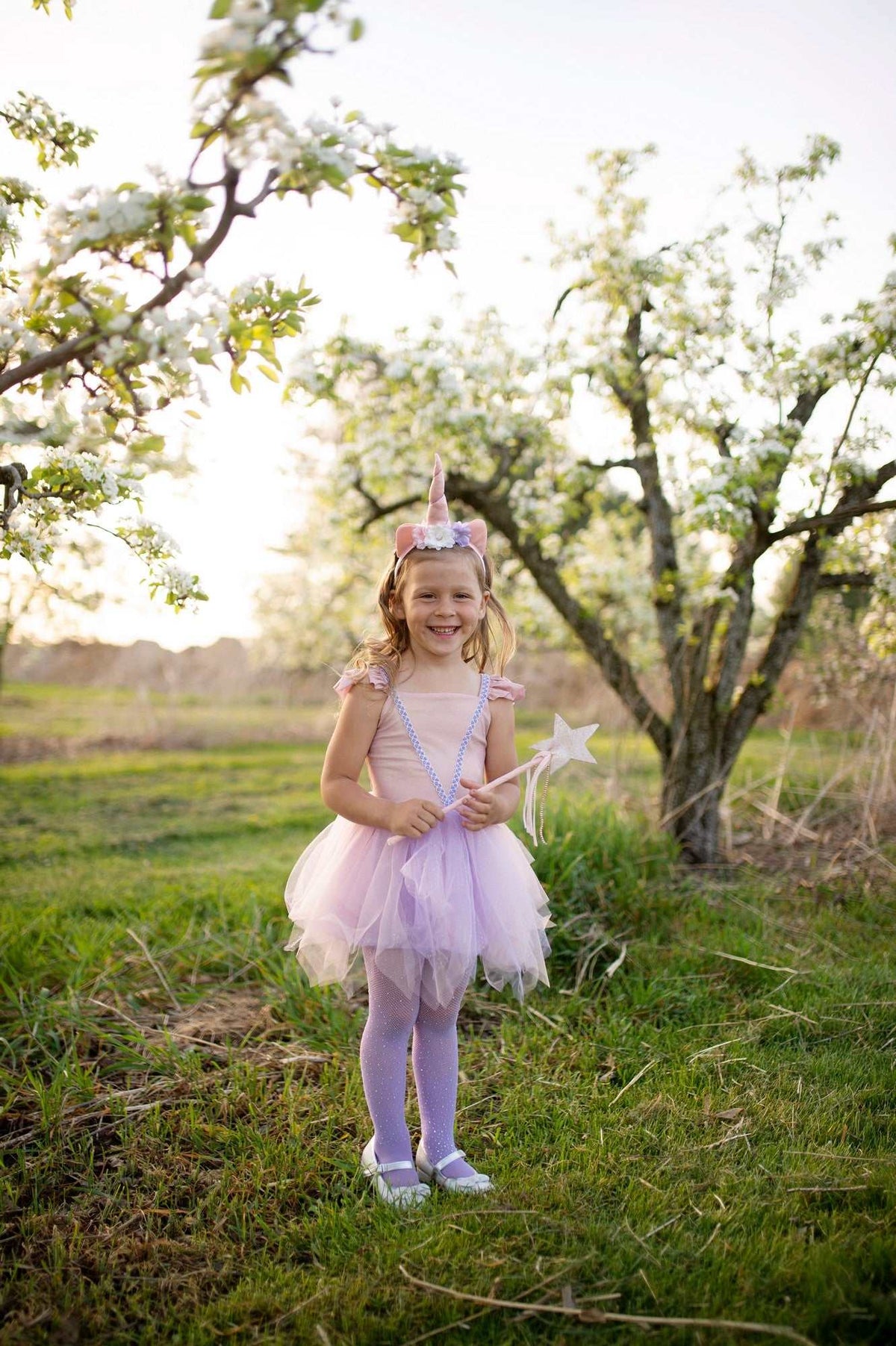 Einhorn-Kleid & Haarreif 3-4 Jahre