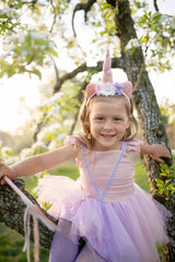 Einhorn-Kleid & Haarreif 5-6 Jahre
