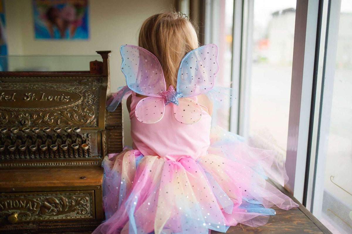 Kleid Regenbogen Fee 3-4 Jahre