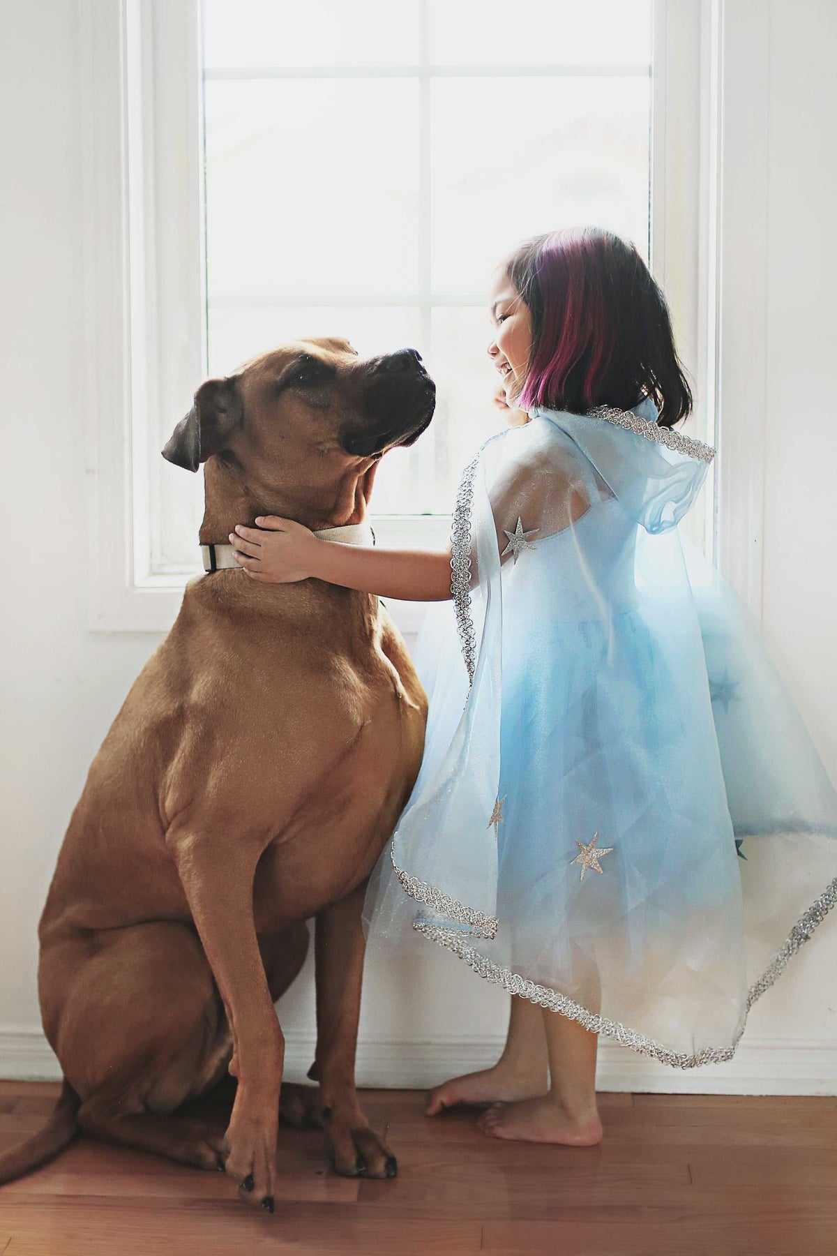 Blaues Paillettenkleid Prinzessin 3-4 Jahre