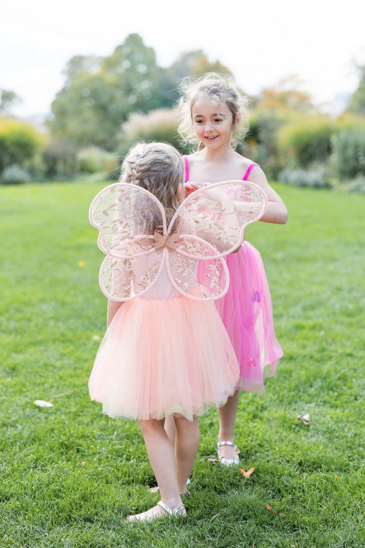 Schmetterlingskleid Pink 7-8 Jahre