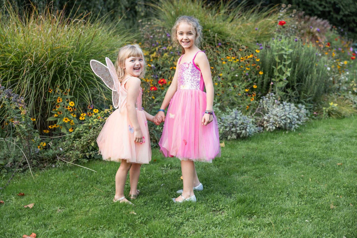 Schmetterlingskleid Pink 7-8 Jahre