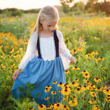 Bauernkleid blau 5-6 Jahre
