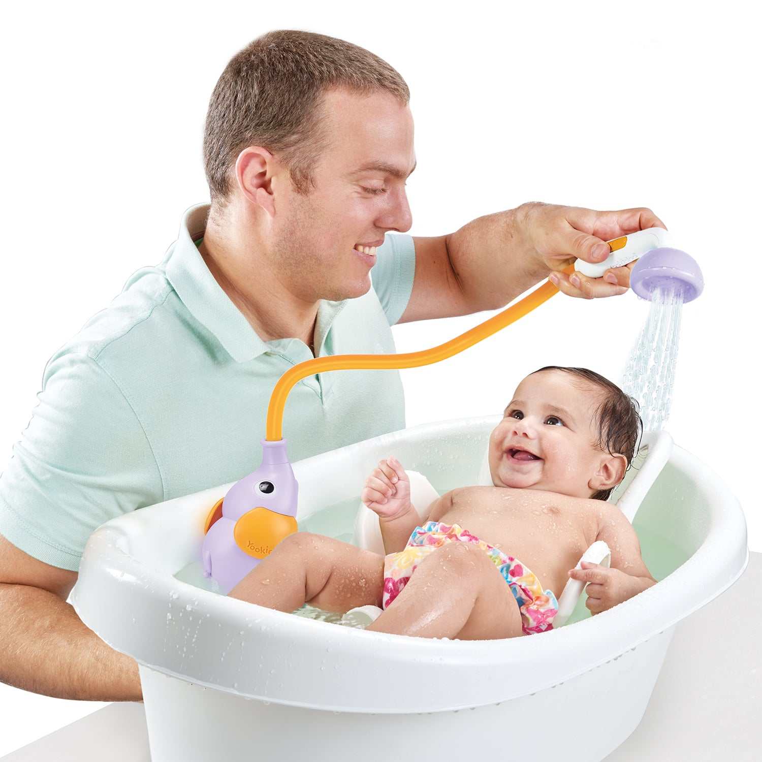 Babydusche Elefant lila