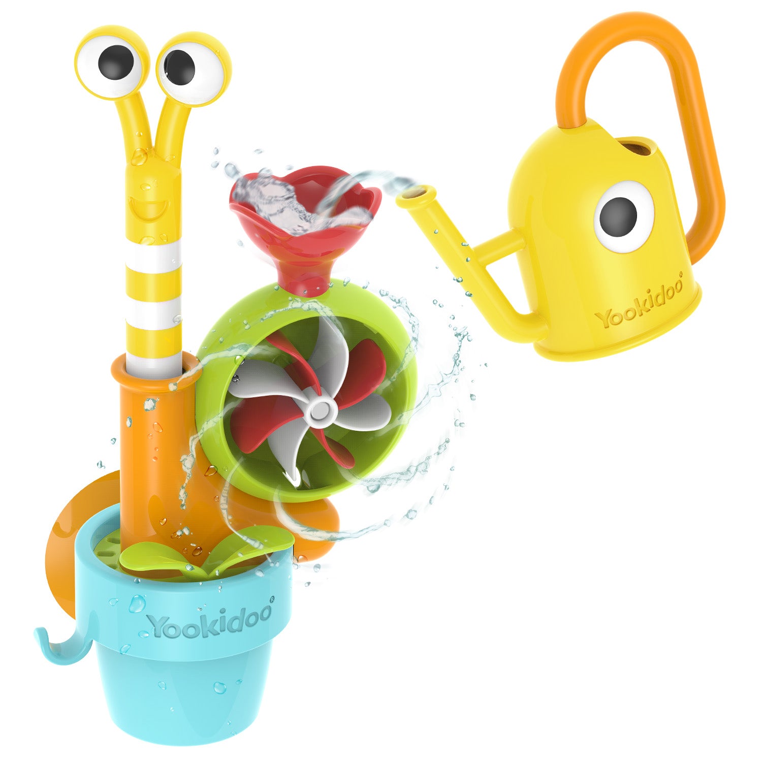 Badewannenspiel- Blumentopf mit Schnecke