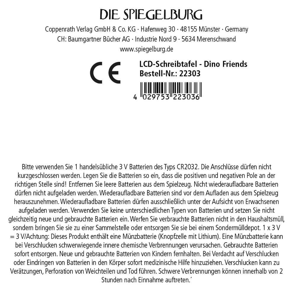 LCD-Schreibtafel - Dino Friends