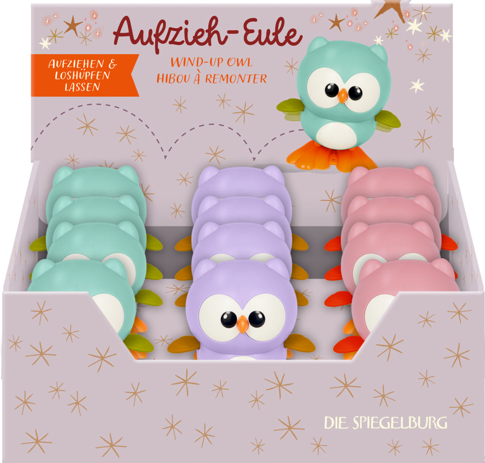 Aufzieh-Eule - Wintertiere im Weihnachtswald