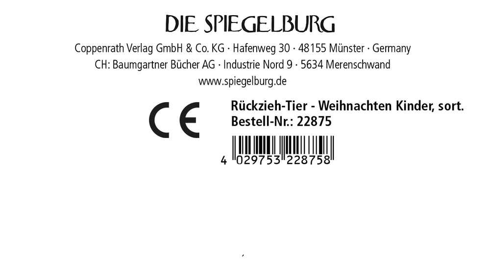 Rückzieh-Tier - Wintertiere im Weihnachtswald