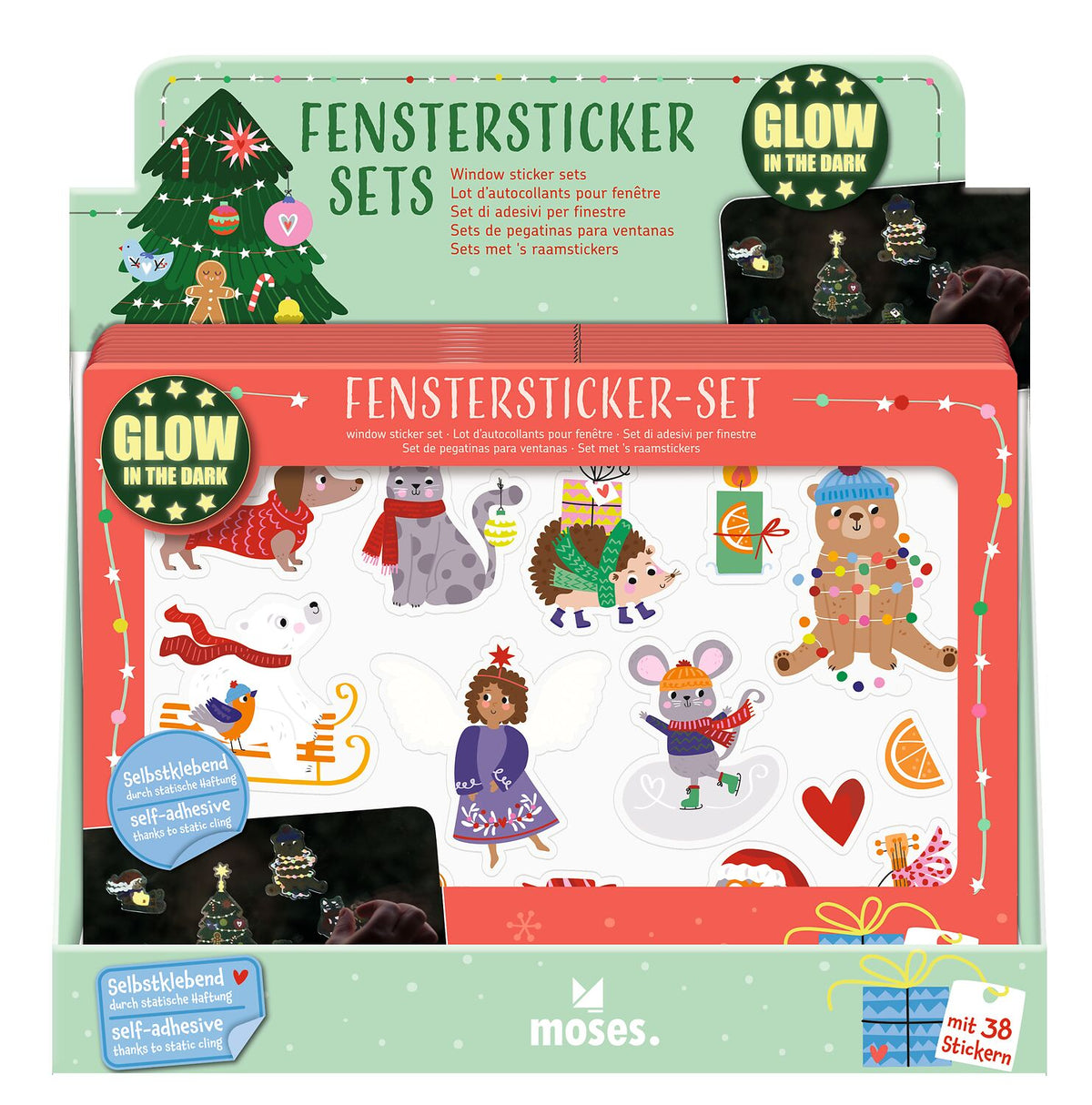Nachtleuchtendes Fenstersticker-Set
