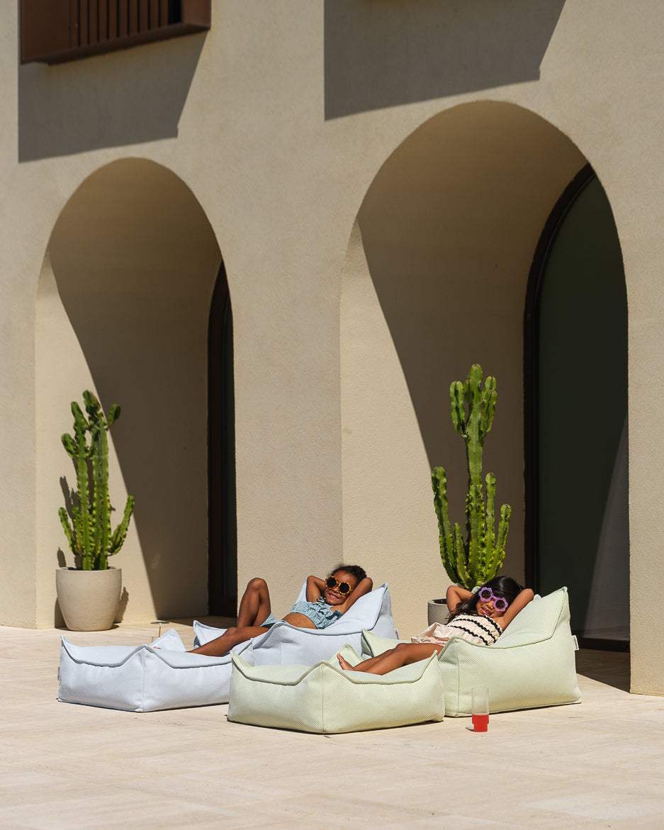 Outdoor Sitzsack & Ottomane-Set/ Azure