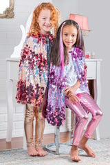 Pailetten Umhang 4-6 Jahre