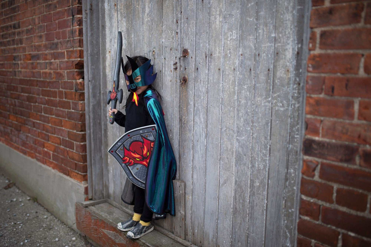 Drachenritter-Umhang & Maske 5-6 Jahre