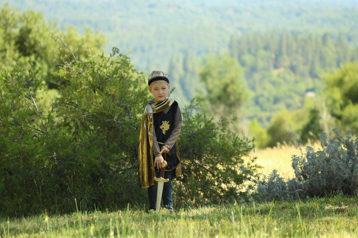 Ritter Kostüm 3 teilig, gold 7-8 Jahre