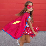 Superheldin Tutu & Umhang & Maske 4-6 Jahre