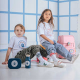 T-Shirt Schulkind Petrol 134/140 (GOTS)