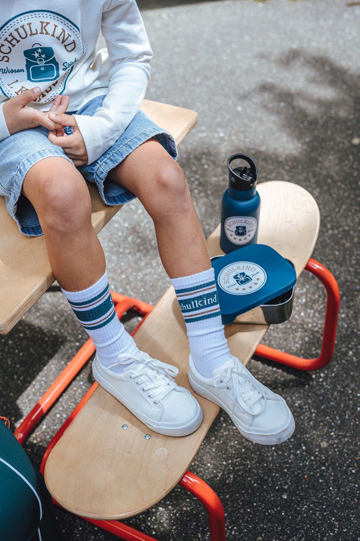 Schulkind- Socken 27-30/ Petrol