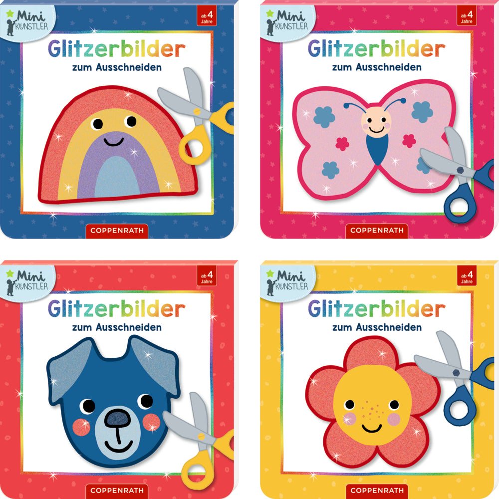 Mit der Schere schneiden-Glitzerbilder (1Stück)