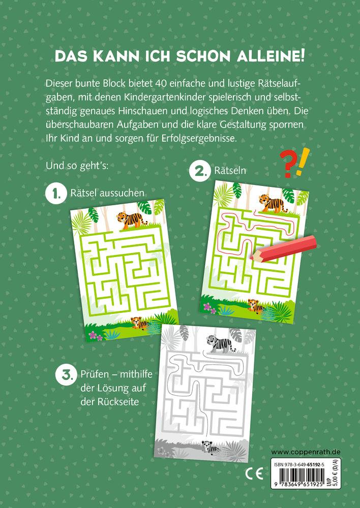 Mein k. Kindergartenblock Rätsel ohne Text / Wilde Tiere