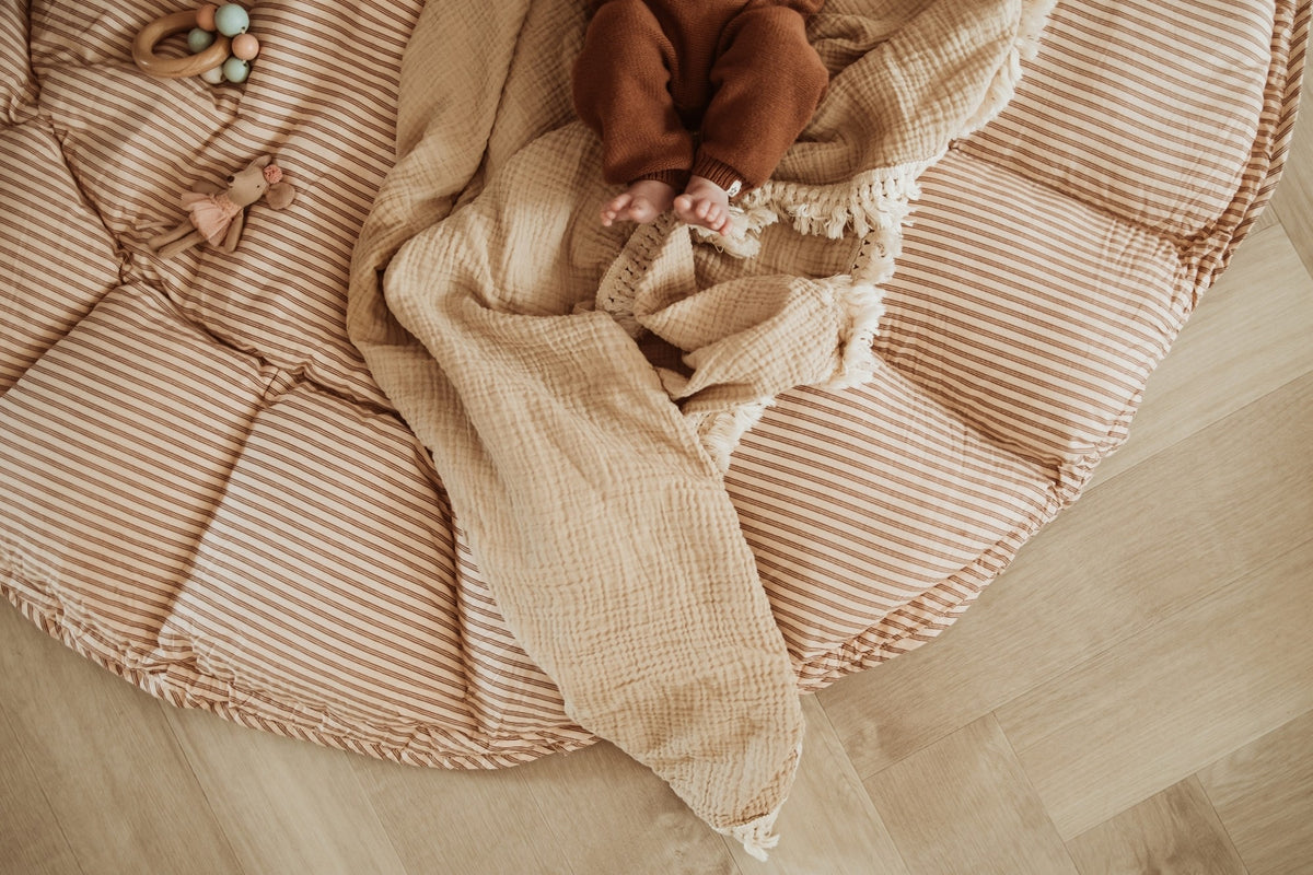 Spielmatte Bloom/  Braun gestreift