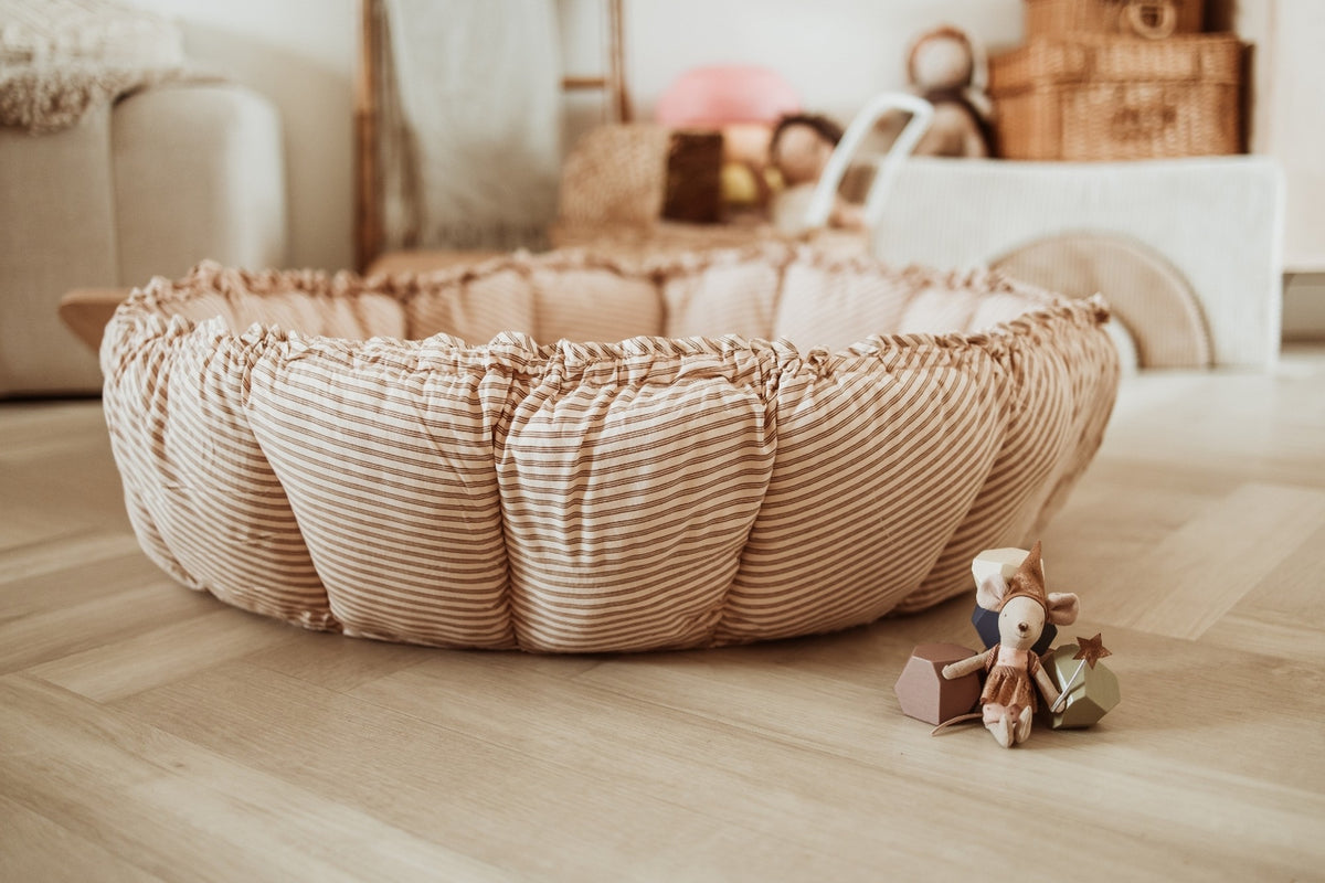 Spielmatte Bloom/  Braun gestreift