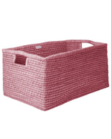 Raffia Korb Groß Pink