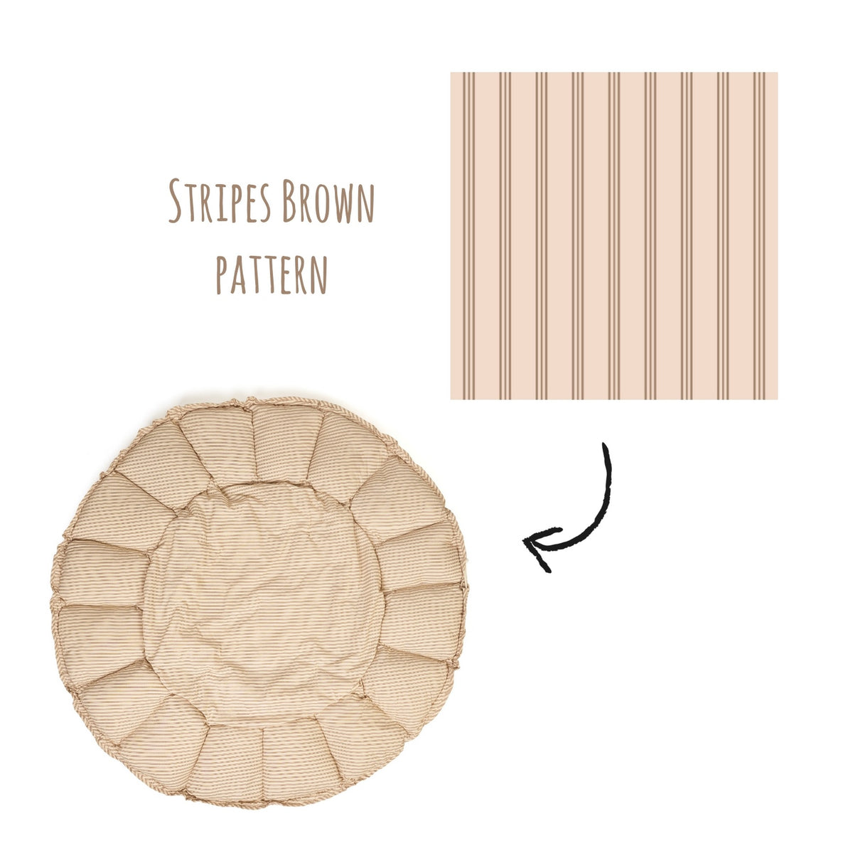Spielmatte Bloom/  Braun gestreift