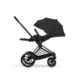 PRIAM Comfort Matt Black incl. Babywanne, Sitzeinheit, Sitzbezug Sepia Black