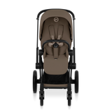 PRIAM Comfort Matt Black incl. Babywanne, Sitzeinheit, Sitzbezug Coconut Brown
