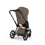 PRIAM Comfort Matt Black incl. Babywanne, Sitzeinheit, Sitzbezug Coconut Brown