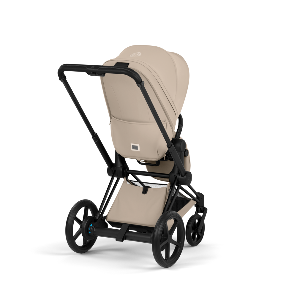 ePRIAM Comfort Matt Black incl. Babywanne, Sitzeinheit, Sitzbezug Cozy Beige