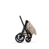 PRIAM Comfort Matt Black incl. Babywanne, Sitzeinheit, Sitzbezug Cozy Beige