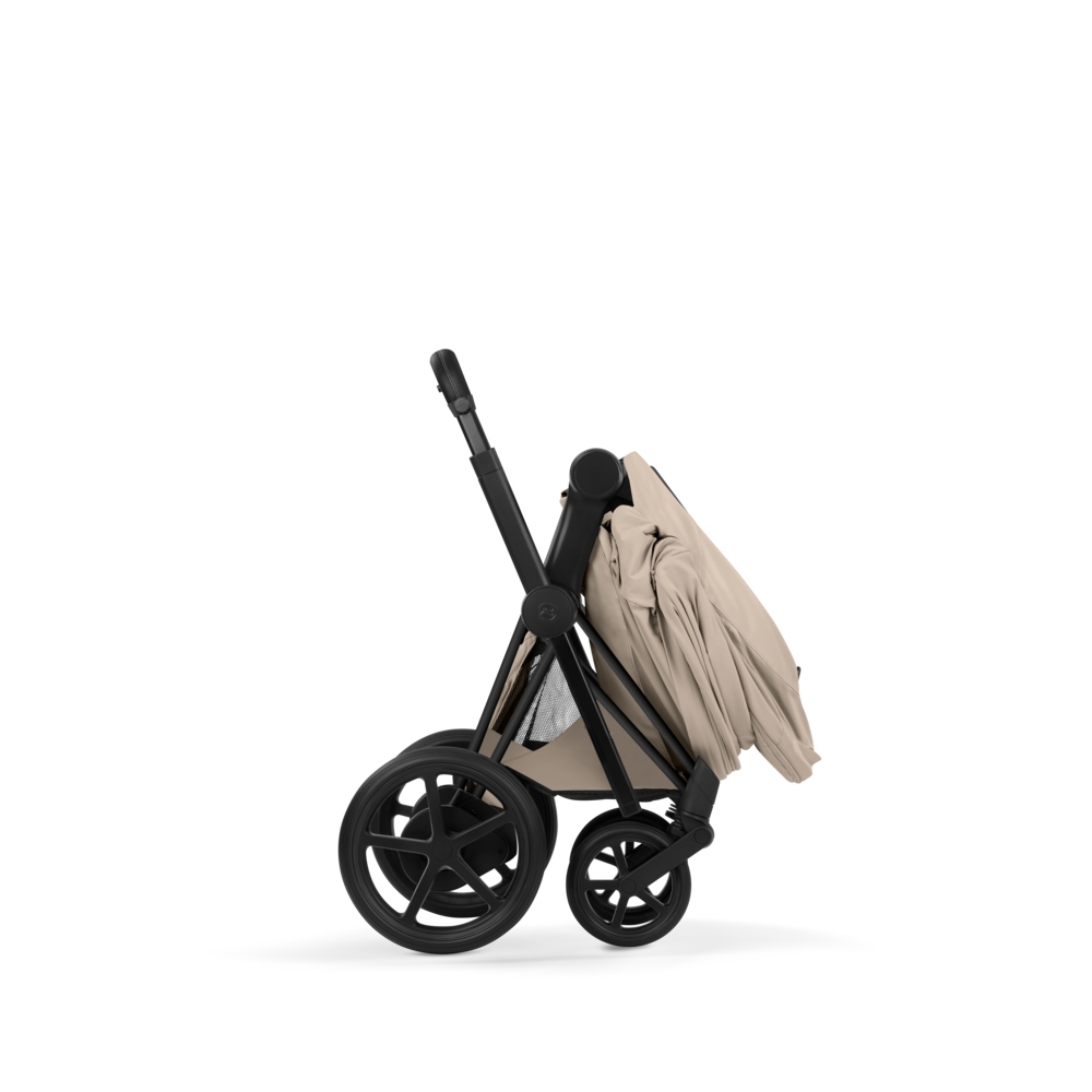ePRIAM Comfort Matt Black incl. Babywanne, Sitzeinheit, Sitzbezug Cozy Beige
