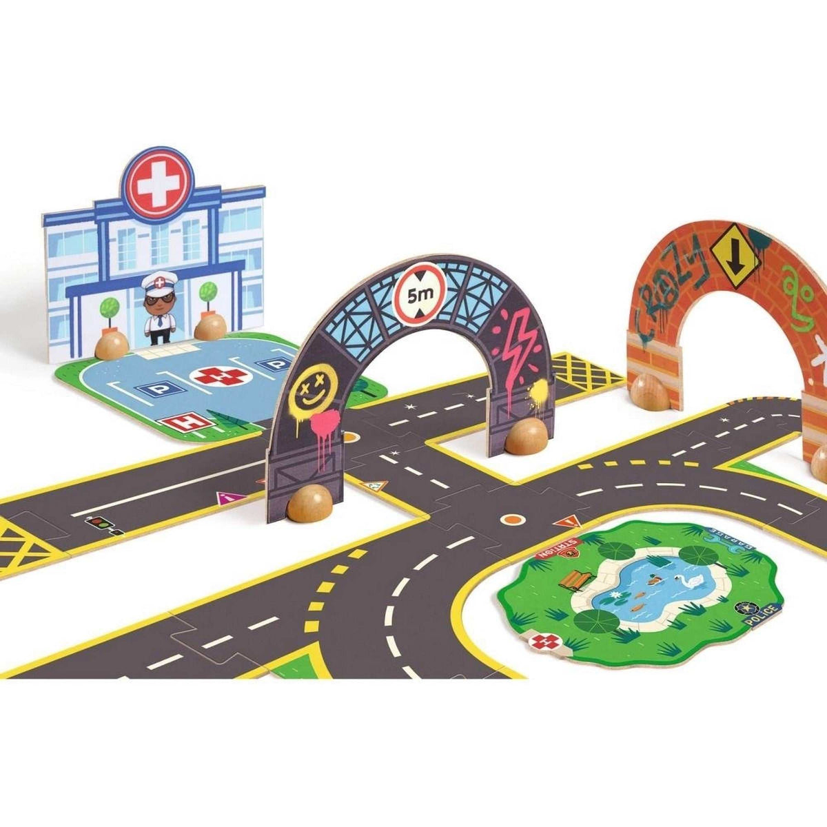 Crazy Motors: Bodenpuzzle Stadt