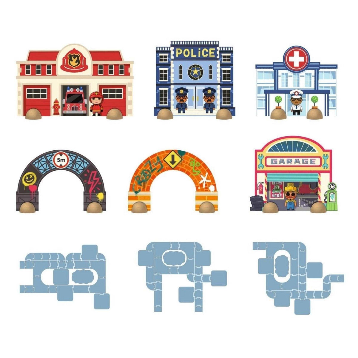 Crazy Motors: Bodenpuzzle Stadt