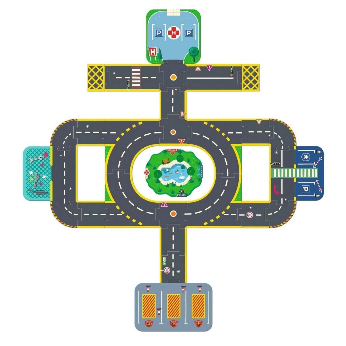 Crazy Motors: Bodenpuzzle Stadt
