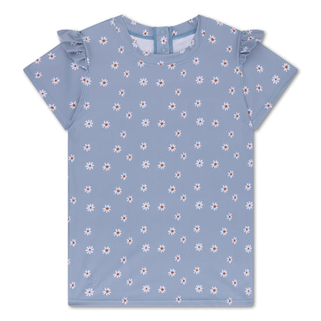 UV-Shirt Kinder kurzärmelig mit Gänseblümchenmuster und UV-Schutz LSF 50+