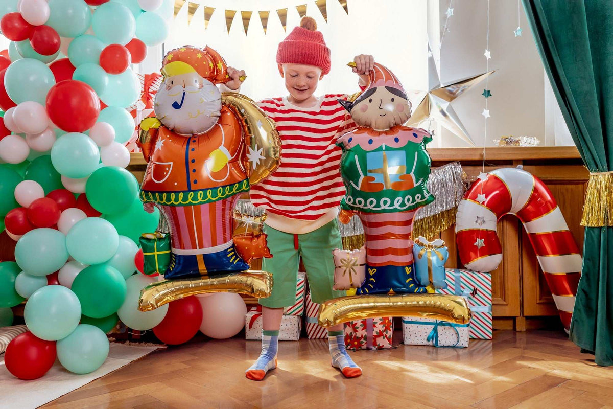 Stehender Folienballon Weihnachtsmann
