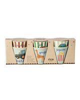 Becher Set/ ABC Print blau 160ml