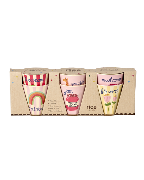 Becher Set/ ABC Print rosa 160ml