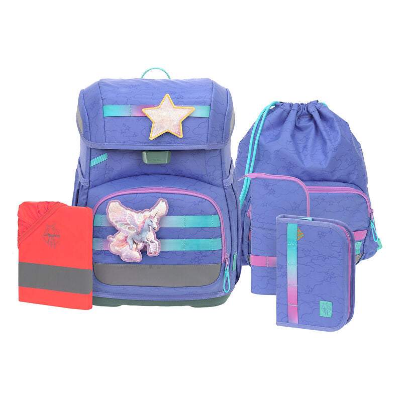 Schulranzen Set 6-teilig Light, Unique Cloud Lilac